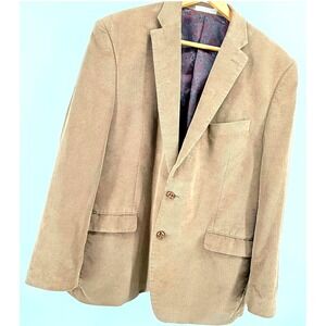 Lauren Ralph Lauren Mens Wale Corduroy Blazer Jacket Size 44R Paisley Lined